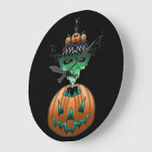 Halloween Horror Punk Zombie Große Wanduhr (Winkel)