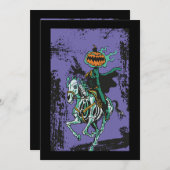 Halloween Horror Skeleton Cowboy Reitsaal Einladung (Vorne/Hinten)