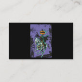 Halloween Horror Skeleton Cowboy Reitsaal Visitenkarte (Rückseite)