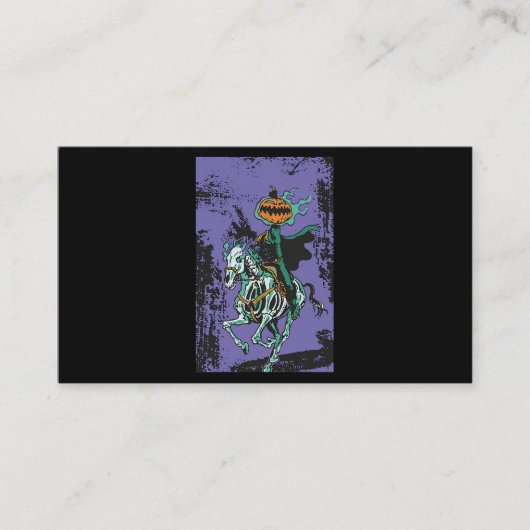 Halloween Horror Skeleton Cowboy Reitsaal Visitenkarte (Vorderseite)