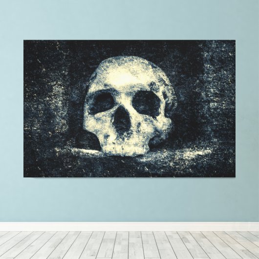 Halloween Horror Skull Leinwanddruck (Insitu (Holzboden))