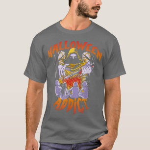 Halloween Horror Storys Beängstigende Filme Addict T-Shirt