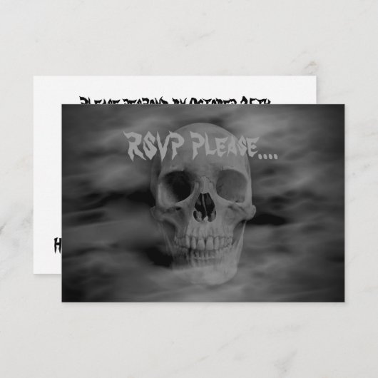 Halloween Horror UAWG RSVP Karte (Vorne/Hinten)