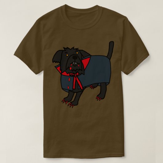 Halloween Horror Vampire Dog T-Shirt (Design vorne)