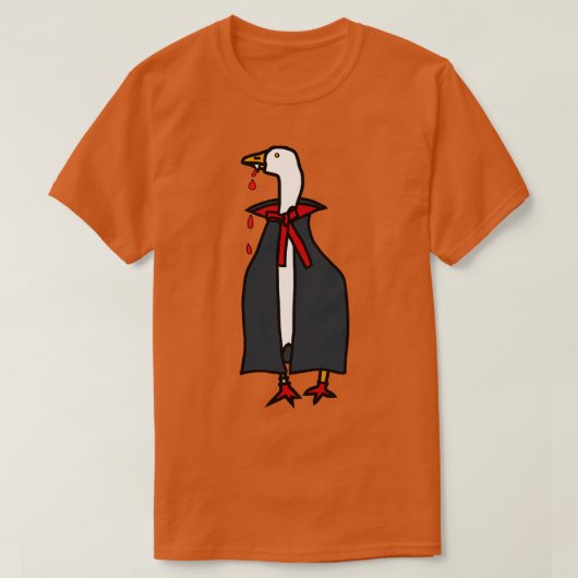 Halloween Horror Vampire Gaming Goose T-Shirt (Design vorne)