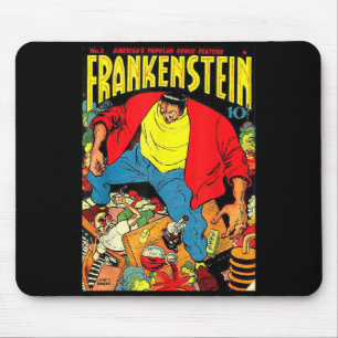 Halloween-Horror-Vintage-Comic-Book-Retro-Lustig Mousepad