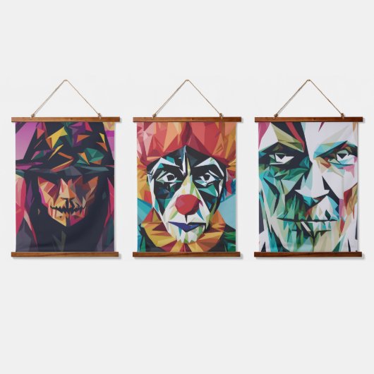 Halloween-Horror Wandteppich Mit Holzrahmen (Dreifach)