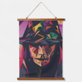 Halloween-Horror Wandteppich Mit Holzrahmen (Vorderseite)