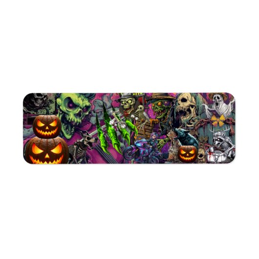 Halloween-Horror-Zombie-Collage & Jack-O'-Lantern (Vorne)