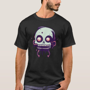 Halloween Horror Zombie Monster Skull Eyeballs Com T-Shirt