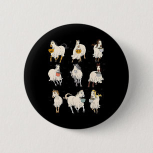 Halloween Horse Ghost Boo Pumpkin Kostüm für Männe Button