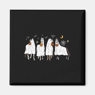 Halloween Horse Ghost Boo Pumpkin Kostüm für Männe Magnet