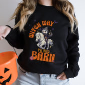 Halloween Horse Hexenweg zum Stall Sweatshirt