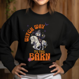 Halloween Horse Hexenweg zum Stall Sweatshirt