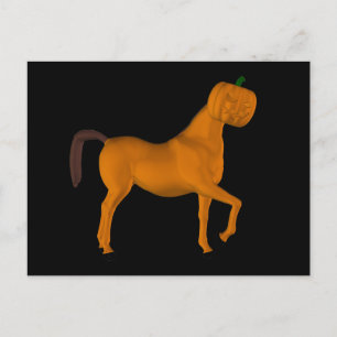 Halloween Horse Jog Trotting Postkarte