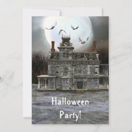Halloween House 5 x 7 Einladung