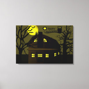 Halloween House Canvas Print Leinwanddruck