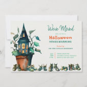 Halloween House Erwärmung New Address Shoes Pflanz Einladung (Vorderseite)