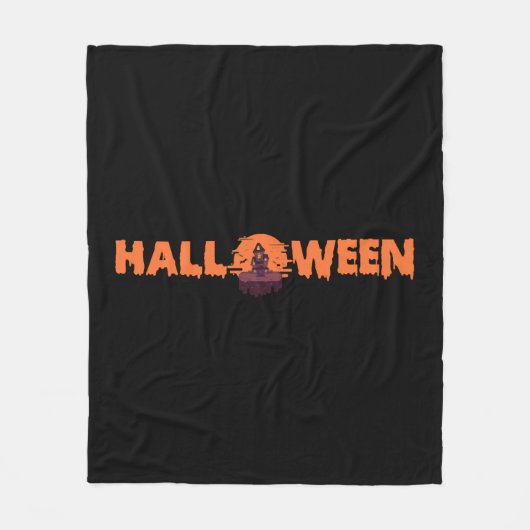 Halloween House Fleecedecke (Vorderseite)