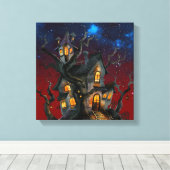 Halloween House Leinwanddruck (Insitu (Holzboden))