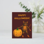Halloween House Mouse Postkarte (Stehend Vorderseite)