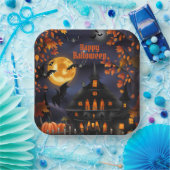 Halloween House Pappteller (Party)