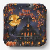 Halloween House Pappteller (Vorderseite)