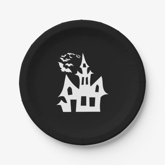 Halloween House Pappteller (Vorderseite)