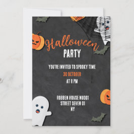 halloween House Party Card, sprichwörtliche Zeitei Einladung