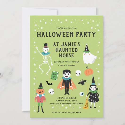 Halloween House-Party Einladung (Vorderseite)