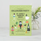 Halloween House-Party Einladung (Stehend Vorderseite)