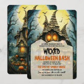 Halloween-House-Party Einladung (Vorne/Hinten)