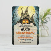 Halloween-House-Party Einladung (Stehend Vorderseite)