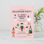 Halloween House-Party Einladung (Stehend Vorderseite)