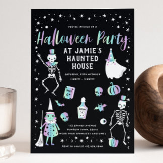 Halloween House-Party Einladung
