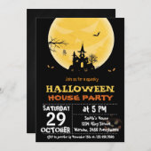 Halloween House-Party Einladung (Vorne/Hinten)