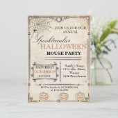 Halloween House-Party Einladung (Stehend Vorderseite)