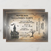 Halloween House Party Einladung Horror Spooky Tick (Vorne/Hinten)