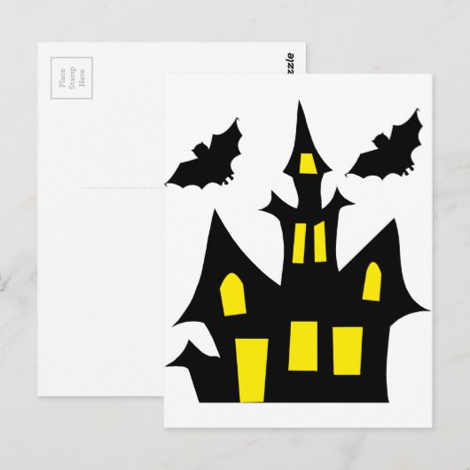 Halloween House Postkarte (Vorne/Hinten)