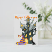 Halloween House Postkarte (Stehend Vorderseite)