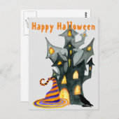 Halloween House Postkarte (Vorne/Hinten)