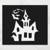 Halloween House Schaumweinetikett (Einzelnes Label)
