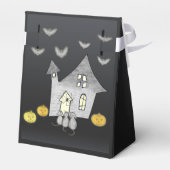 Halloween House, Schwarze Katzen, Fledermäuse, Kür Geschenkschachtel (Rückseite)