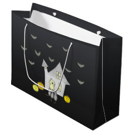 Halloween House, Schwarze Katzen, Fledermäuse, Kür Große Geschenktüte