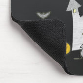 Halloween House, Schwarze Katzen, Fledermäuse, Kür Mousepad (Ecke)