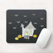 Halloween House, Schwarze Katzen, Fledermäuse, Kür Mousepad (Mit Mouse)