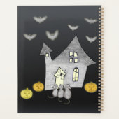 Halloween House, Schwarze Katzen, Fledermäuse, Kür Planer (Rückseite)