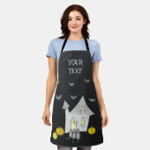 Halloween House, Schwarze Katzen, Fledermäuse, Kür Schürze (Getragen)