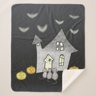 Halloween House, Schwarze Katzen, Fledermäuse, Kür Sherpadecke