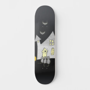 Halloween House, Schwarze Katzen, Fledermäuse, Kür Skateboard
